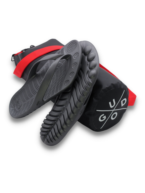NIGHT PLATINUM FLIP FLOPS & DRYBAG BY GUDO