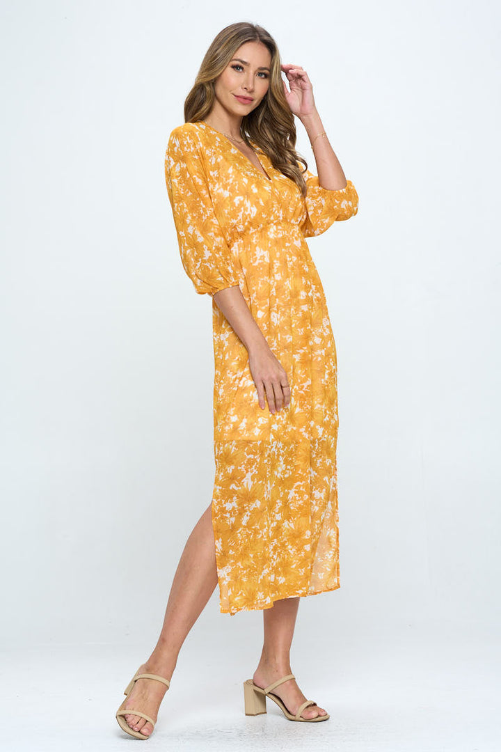 Floral Print Kimono Style Chiffon Cover Up