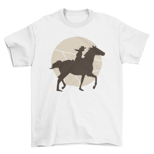 Woman horse rider silhouette t-shirt