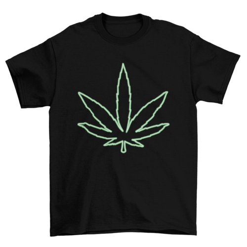 Cannabis marihuana leaf t-shirt design